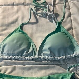 String Bikini in the color Mint Ombré ( size large )